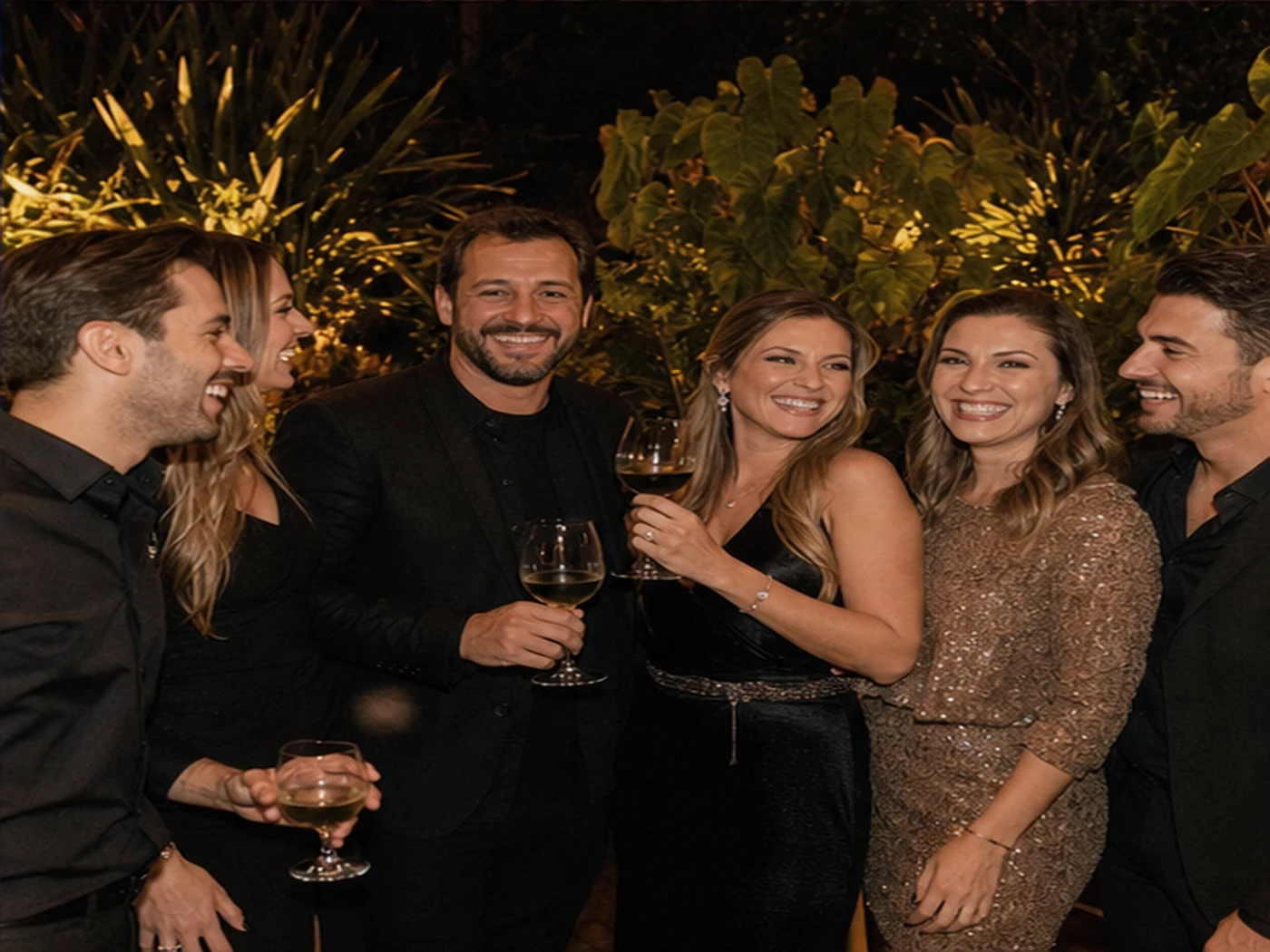 Convidados em uma celebração de aniversário adulto
